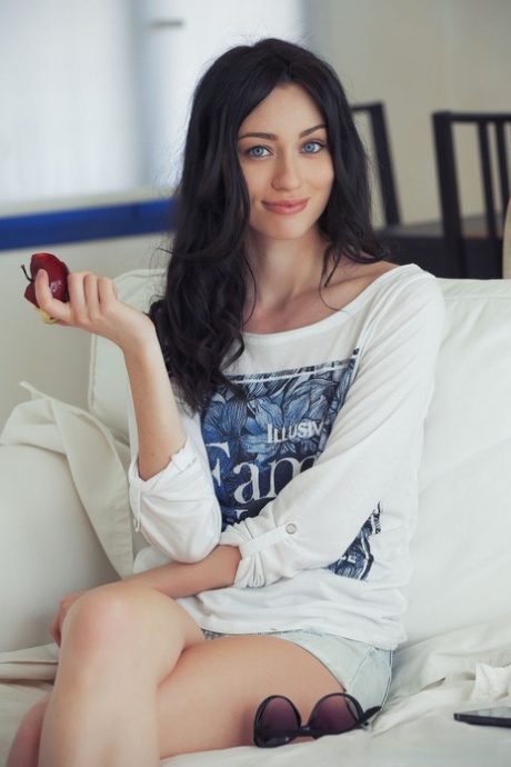 Dark haired model Zsanett Tormay displays her perfect pussy in the nude 48904272