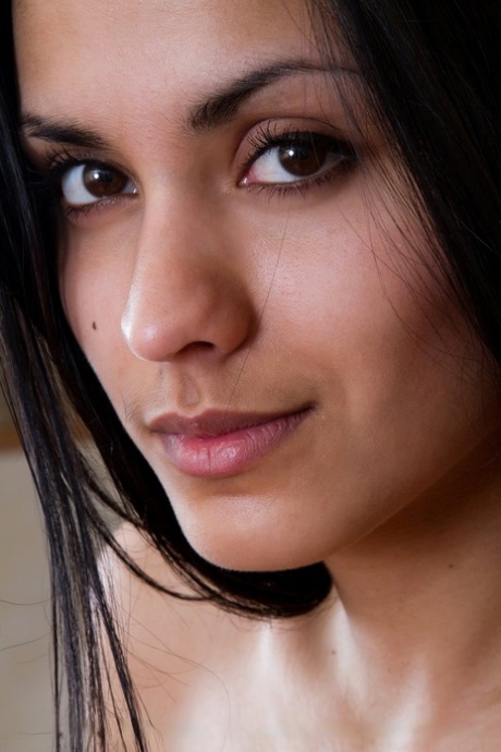 Hot dark haired Adrienne sheds black panties to model her hot ass & spread 51916680